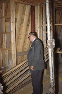 Inspects Prints: The Foreman, Mr Poole, inspects work - No. 4 Hamilton Place