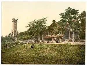 Thuringia Prints: Foresters House and Soldiers Memorial, Jena, Thuringia, Ge