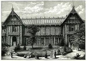 Forestry Prints: Forestry Pavilion, Paris Exhibition of 1889