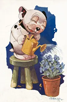 Watering Prints: Forget me-not by G. E Studdy