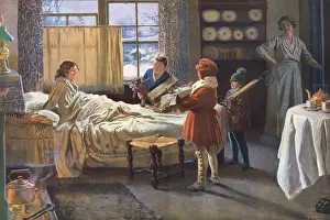 27th Prints: Not Forgotten A Scene on Christmas Morning by Fortunino Mata