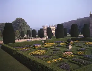 Grade Prints: Formal garden and gatehouse, Lanhydrock House, Cornwall