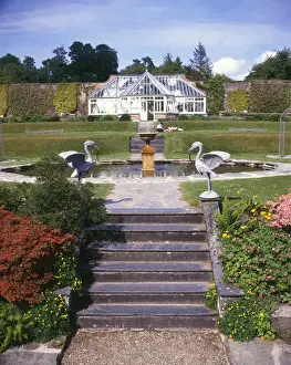 Formal gardens at Arlington Court, North Devon