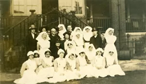 Bubblepunk Gallery: Formal group of nurses, older ladies, churchman