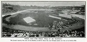 Formal opening of Olympic stadium, Berlin, Germany