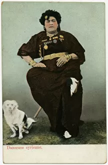 Formidable Syrian Dancer with pet white dog
