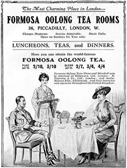 Advertisements Gallery: Formosa Oolong Tea Rooms advertisement, 1916