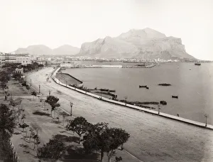 Coastline Prints: Foro Italico, Palermo, Sicily, Italy