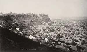 Ramparts Prints: Fort and city from the ramparts, Gwalior, India