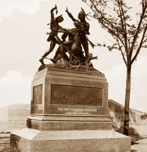 Massacre Prints: Fort Dearborn Massacre Statue, Chicago, USA