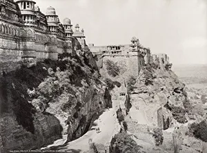 Canyon Prints: Fort, palace and principal entrance, Gwalior, India