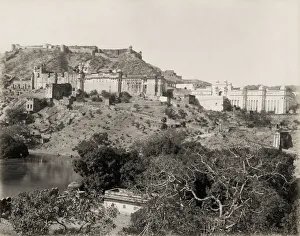 Amer Collection: Fort, Umber Amber Amer near Jaipur India, lake