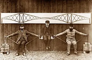 Forth Prints: Forth Bridge Construction demonstrating cantilever principle
