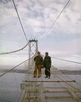 Forth Road Bridge over Firth of Forth, Scotland