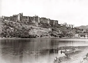 Fortress and river, Amer, Amber India, c. 1880 s