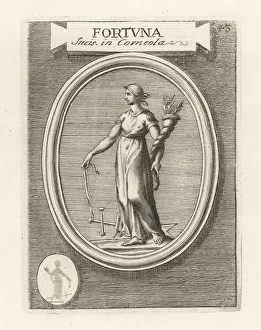Ridolfino Venuti Prints: Fortuna with cornucopia and gubernaculum
