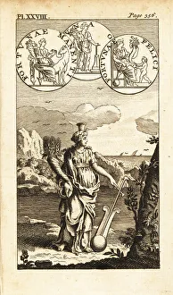 Roman Myth Prints: Fortuna, Roman goddess of fortune, chance or luck