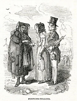 Teller Collection: Fortune teller in Greenwich Park, south east London 1843