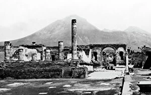 Forum Collection: The Forum and Vesuvius, Pompeii, Italy, Victorian period