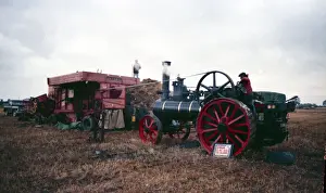 Cylinders Prints: Foster General Purpose Engine 14422 with threshing machine