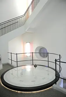 Experiment Prints: Foucault Pendulum. Experiment to demostrate the rotation of