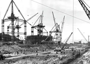 Ayrshire Prints: Foundations of Hunterston Power Station, Ayrshire, Scotland