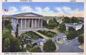 Philadelphia Prints: Founders Hall and Library - Girard College, Philadelphia, PA
