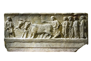 Italians Collection: Founding ceremony of the colony of Aquileia by tracing