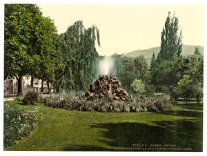 Allee Prints: A Fountain in the Allee de Lichtenthal (i. e. Lichtentaler Al