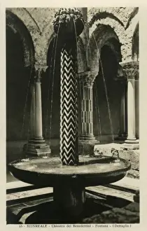 Fountain at the Chiostro dei Benedettini, Monreale, Sicily