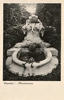 Dusseldorf Prints: Fountain in Dusseldorf, Germany - Marchenbrunnen