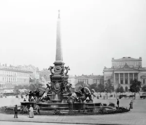 Fountain, Leipzig, Germany, Victorian period