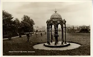 Auckland Prints: Fountain in the Park, Shildon, County Durham