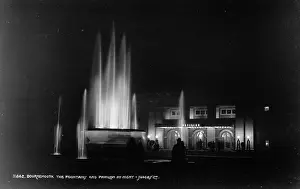 The Fountain and Pavilion at Night