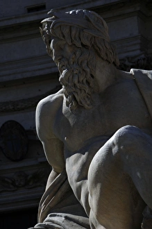 Images Dated 8th March 2009: Fountain of Four Rivers, 1651, by Bernini. The river-god Gan