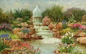 Affleck Collection: Fountain and Rock Gardens, Southsea, Hampshire