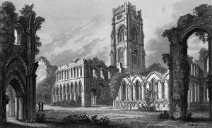 Ripon Prints: Fountains Abbey, near Ripon, North Yorkshire