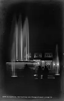 Fountains Prints: The Fountains and Pavilion at Night