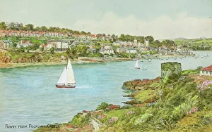 Fowey Prints: Fowey, Cornwall, viewed from Polruan Castle