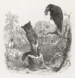 1860 Prints: The Fox and the Crow