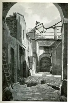 Puddle Prints: Fox Under the Hill, site of Hotel Cecil, London