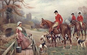 Pursuits Collection: Fox Hunt - Hunstman chatting up a Milkmaid