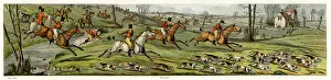 Images Dated 24th August 2018: Fox hunting, full cry 1820