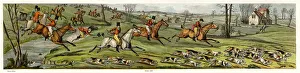 Images Dated 24th August 2018: Fox hunting, full cry 1820
