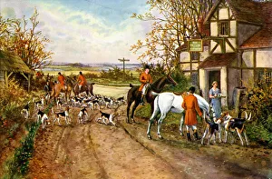 Meeting Prints: Fox Hunting - the Meet at the Crossroads