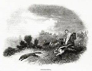 Images Dated 21st April 2021: Fox-hunting scene