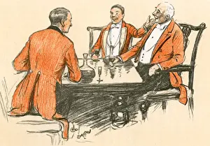 Foxhunters Prints: Three foxhunting men enjoying a drink