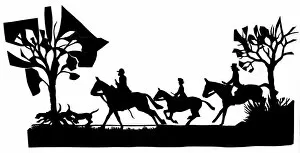 Chasing Collection: Foxhunting scene in silhouette