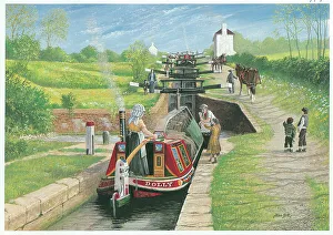Alan Gallery: Foxton Locks, Grand Union Canal (Staircase locks)