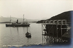 Images Dated 8th November 2016: Fra Lyngseide - Norway - Steam ferry and Net racks